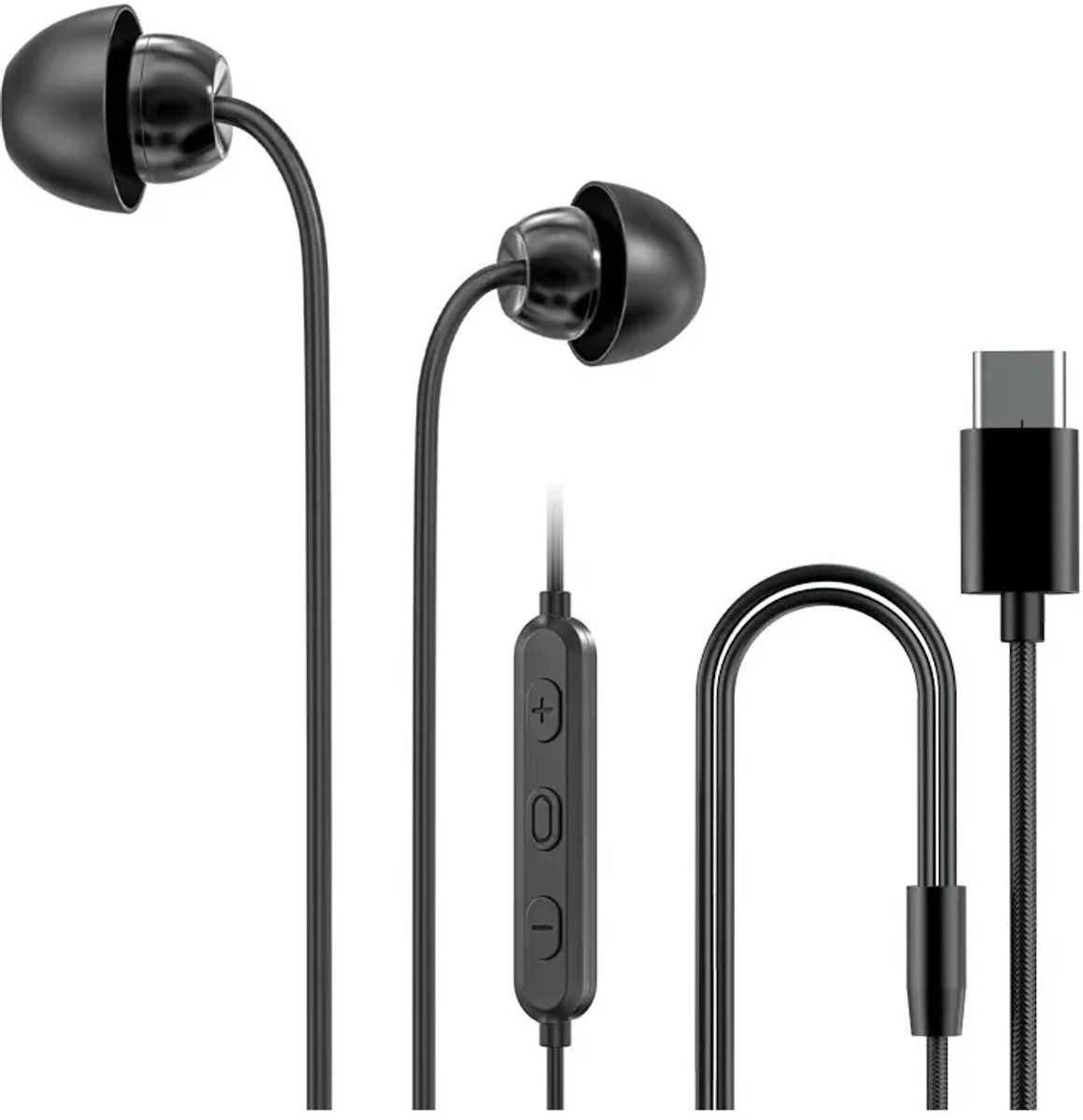 DrPhone SoundLux2 Oordoppen – Ultracompact In-Ear Headset – Diepe Bass & Helder Geluid – Met Microfoon & Bediening – 3.5mm – Zwart