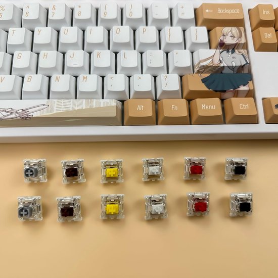 Gateron G Pro3.0 Gele Schakelaar 3-polig Lineair 50gf Voorgesmeerd Versterkte Pinnen - 36 Stuks van Merkloos — afbeelding 5