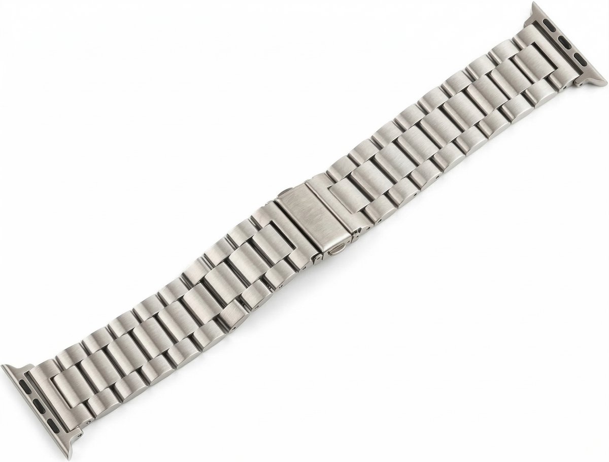 Bèlfort Apple Watch Band RVS - Zilverkleurig - Geschikt voor Apple Watch 40mm t/m 49mm - Metalen Smartwatch Strap - Premium Roestvrij Staal