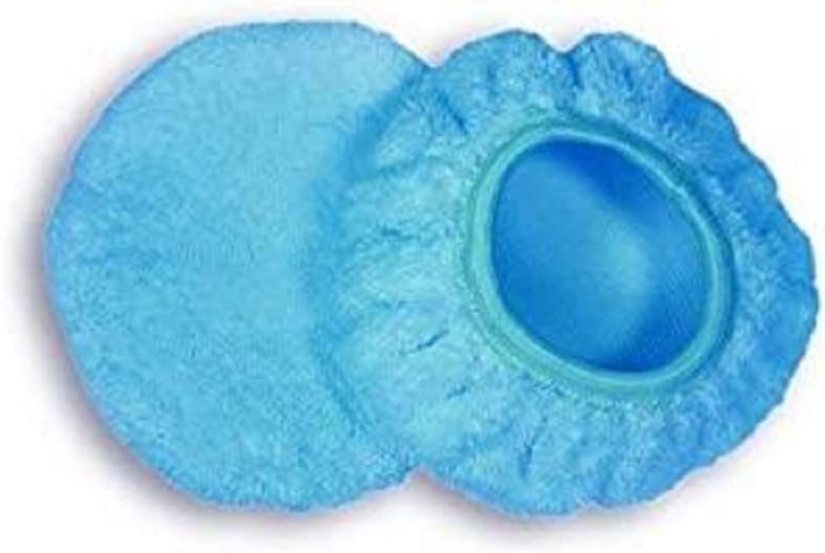 Polijstkap Microvezel - Poetskap Auto - Lak Herstellen - Extreem Pluizig Materiaal - Diameter 160mm - Blauw