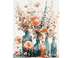 Schilderen op nummer - Handgeschilderd kunstpakket - Creatieve ontspanning - Eenvoudig te volgen - 40 x 50 cm