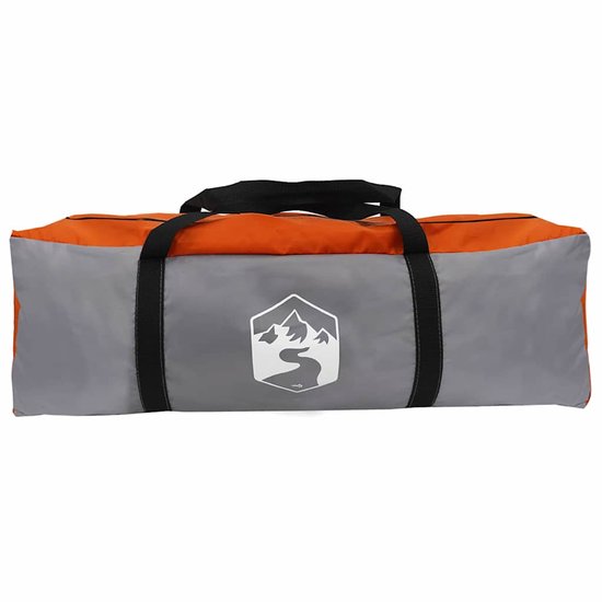 vidaXL - Teepee - Tent - voor - 6 - Personen - 6-persoons - Grijs - en - Oranje — afbeelding 3