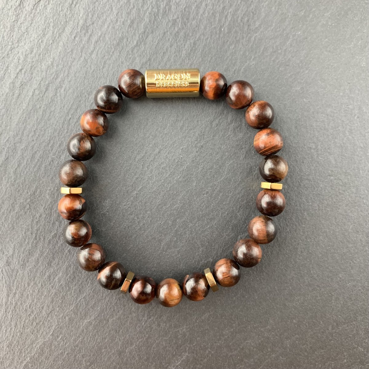 Dragon Bracelets® Essentials - Heren en Dames Armbanden - Tijgeroog - Bruin