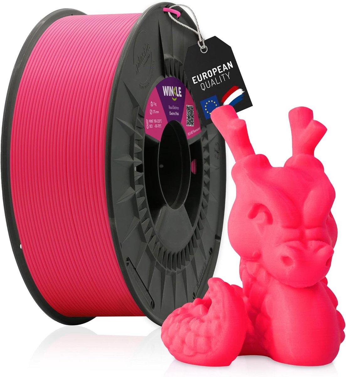 3D Printer Filament - PLA Materiaal - Modelbouw Printen - Fluorescerend Effect - 1.75mm 300g - Elektrisch Roze