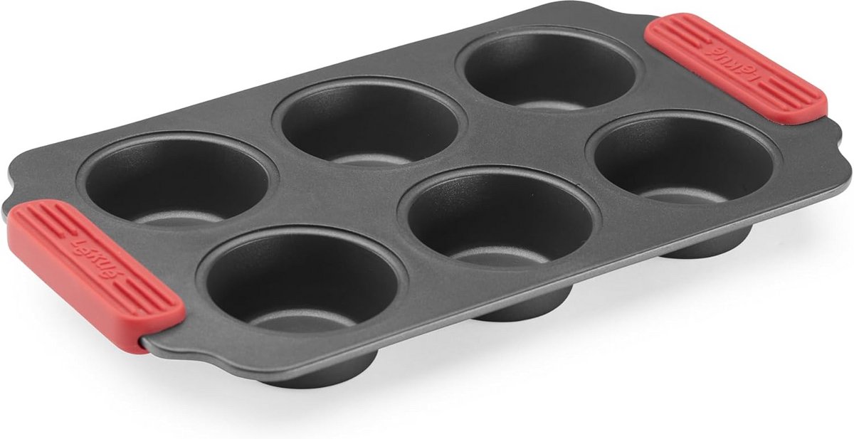 Muffinbakvorm 6 Stuks Metaal Met Antiaanbaklaag - Ovenbestendig