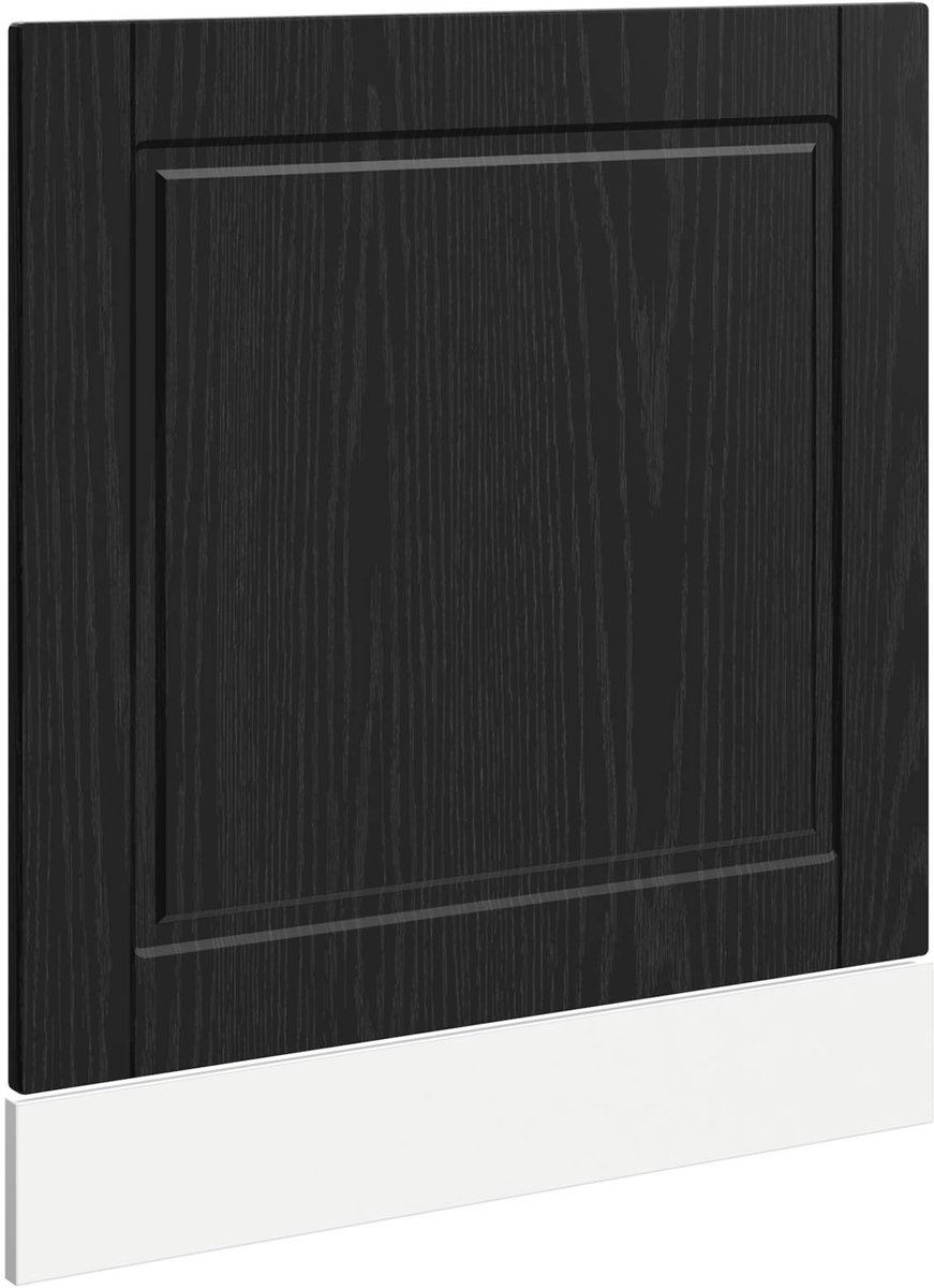 vidaXL - Vaatwasserpaneel - PORTO - Zwart - Eiken - 60 - x - 1,5 - x - 57 - cm