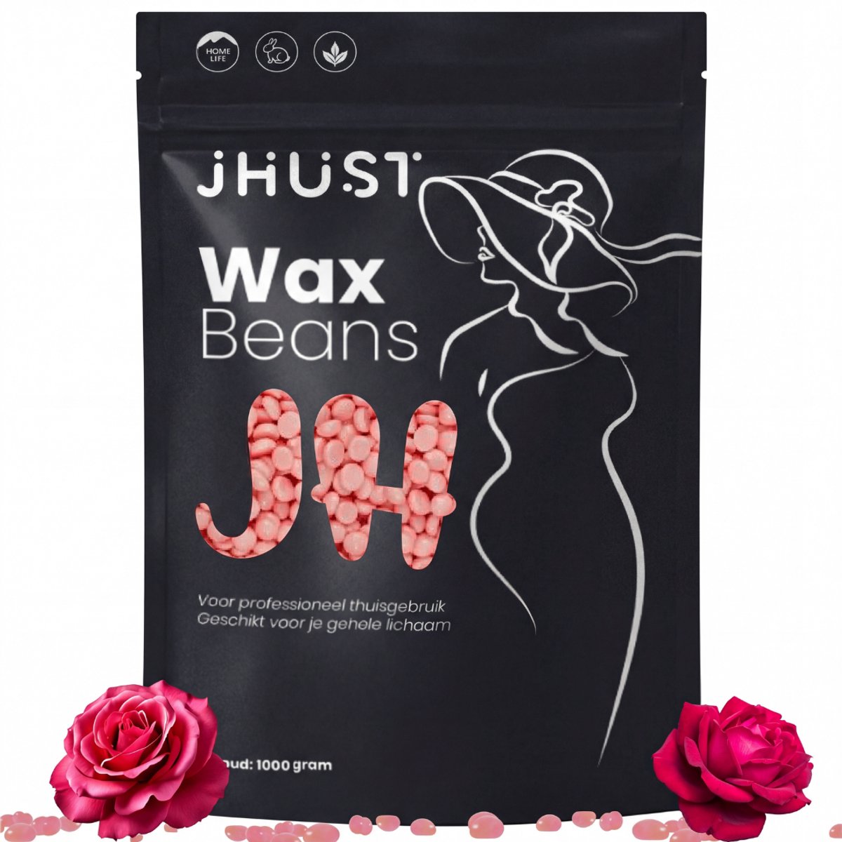 JHust® Wax Parels 1KG Rose - Wax Beans - Wax Bonen - Wax Korrels - Waxparels - Harskorrels - Hars korrels - Wax ontharen - Wax Pearls - wax parels ontharing - Hars bonen - Hard Wax Beans - Wax - Wax Parels - Hars parels - Kerstcadeau voor vrouwen