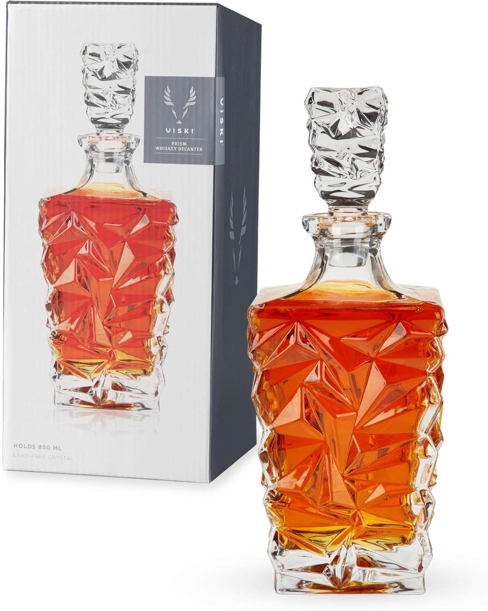 Luxe Kristallen Whiskey Karaf 850 ml - Stijlvolle Likeurkaraf voor Sterke Drank