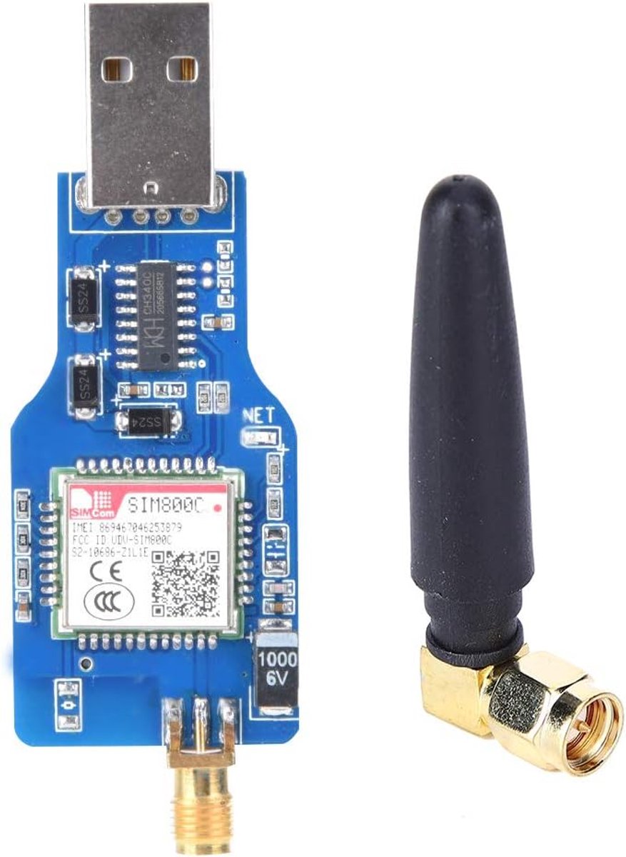 GSM Modul - Draadloos Netwerk - IoT Projecten - Quad-Band Ondersteuning - 7x2.7x1.6 cm