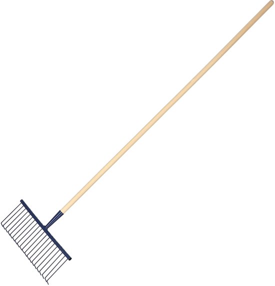 KOTARBAU® Tuinhark, Bladhark, Staal, 40,5 cm, Donkerblauw, Bladhark Met Houten Steel, 143 cm, Metalen Hark, Voor Tuin, Stevige Hark van Merkloos	 — afbeelding 4