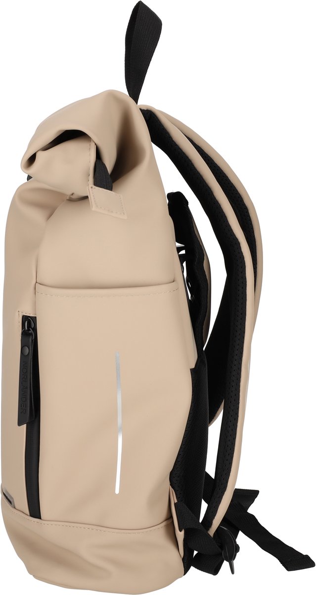 NORLÄNDER Dull PU Vegan Leren Fiets Rugtas Eco Lining Taupe - Waterafstotende Laptop Rugzak voor Fietsen