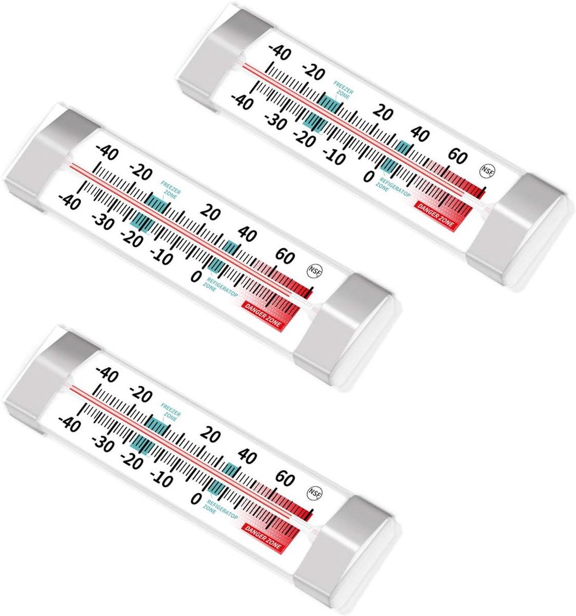 Set van 3 Koelkast en Vriezer Thermometers voor Optimale Temperatuurcontrole