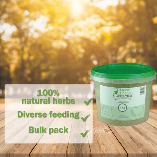 MeinWildvogel Kruiden-Vital – 1000g – Natuurlijke Kruidenmix voor Kippen & Pluimvee