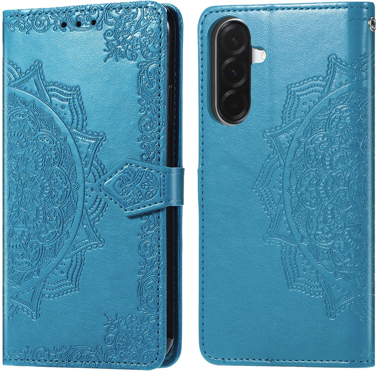 imoshion Hoesje - Geschikt voor Samsung Galaxy A57 (5G) - Mandala Bookcase - Turquoise