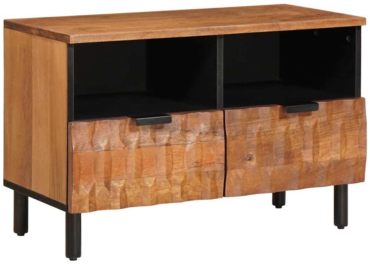 vidaXL - TV - Kast - met - lade - Acacia - Bruine - Afwerking - 70 - x - 33 - x - 46 - cm