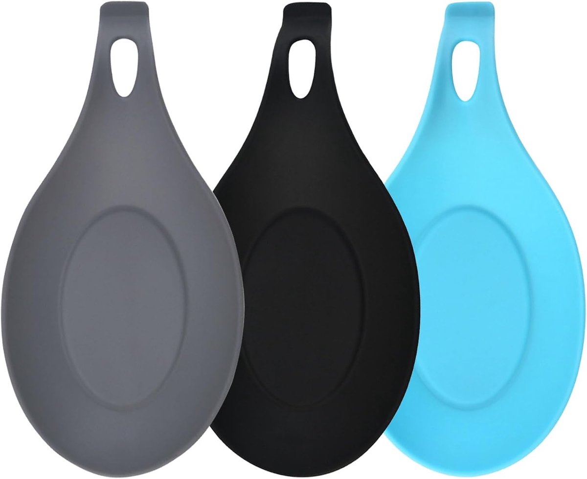 Set van 3 Siliconen Lepelsteunen - Keuken Organizer voor Lepels, Spatels en Kookgerei