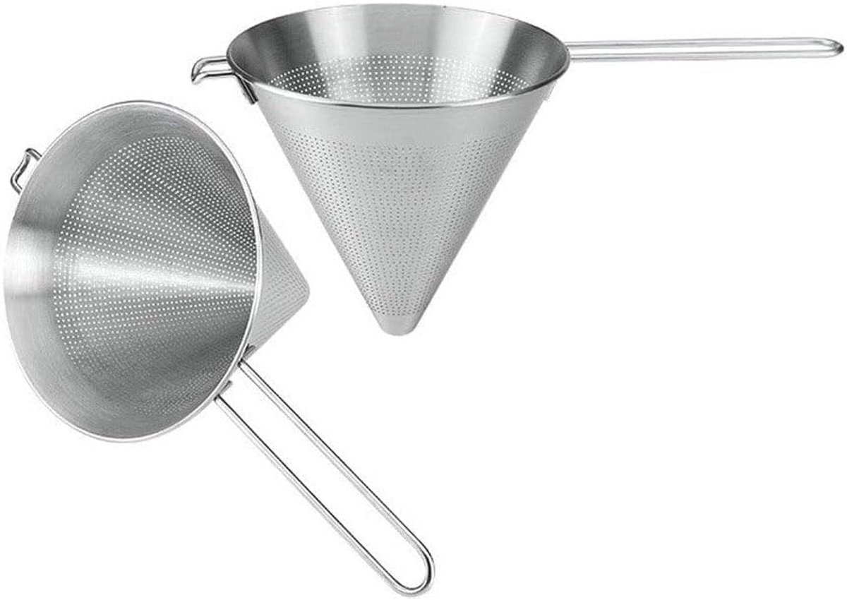 Roestvrijstalen puntenzeef 14 cm