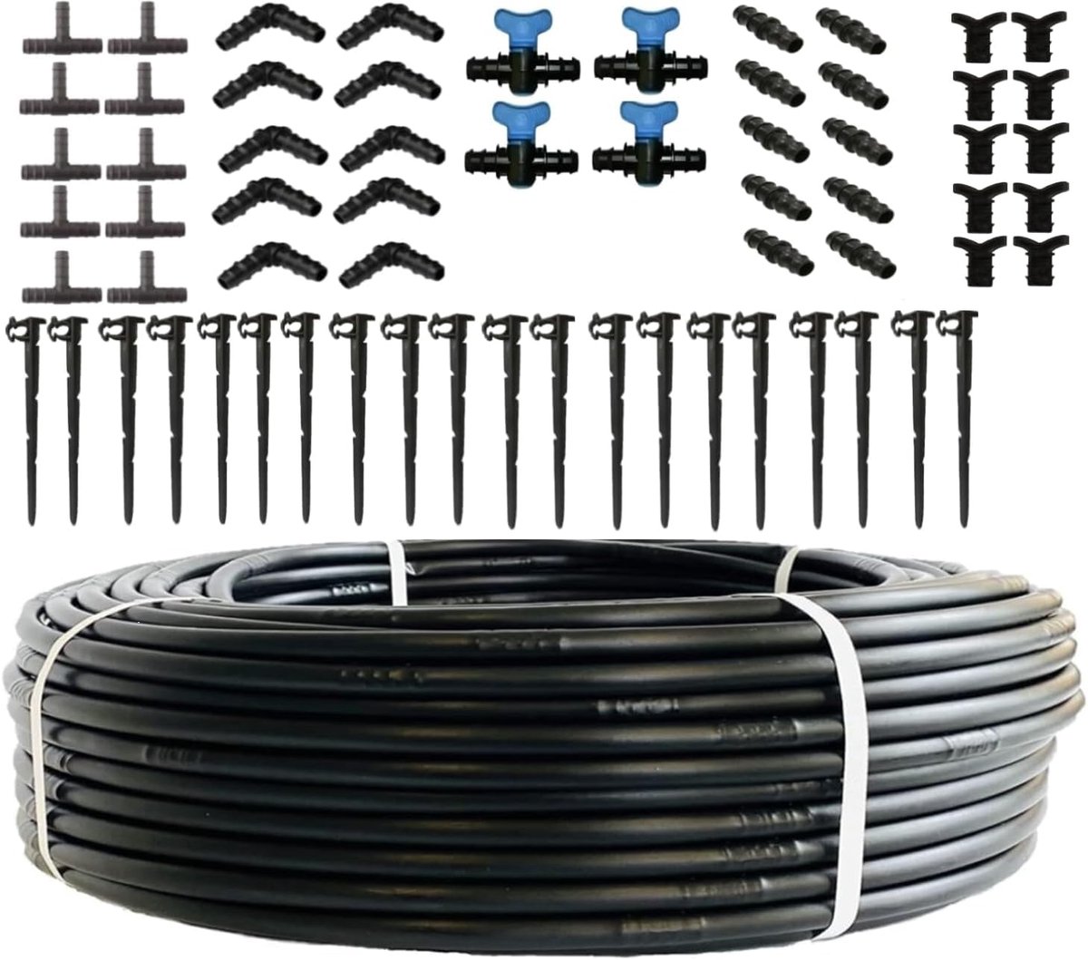 Druppelslang 100m Parelslang 16mm met 33cm Druppelafstand voor Tuinirrigatie