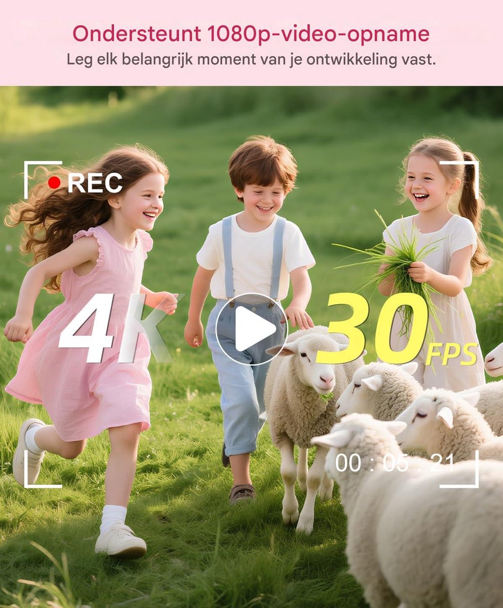 QTTVBTNA roze selfiecamera met 32GB thumbnail 6