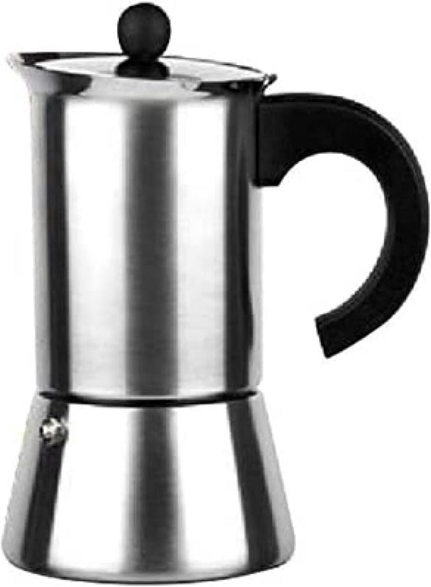 Moka Express Percolator voor 6 Kopjes, Roestvrij Staal, Geschikt voor Inductie