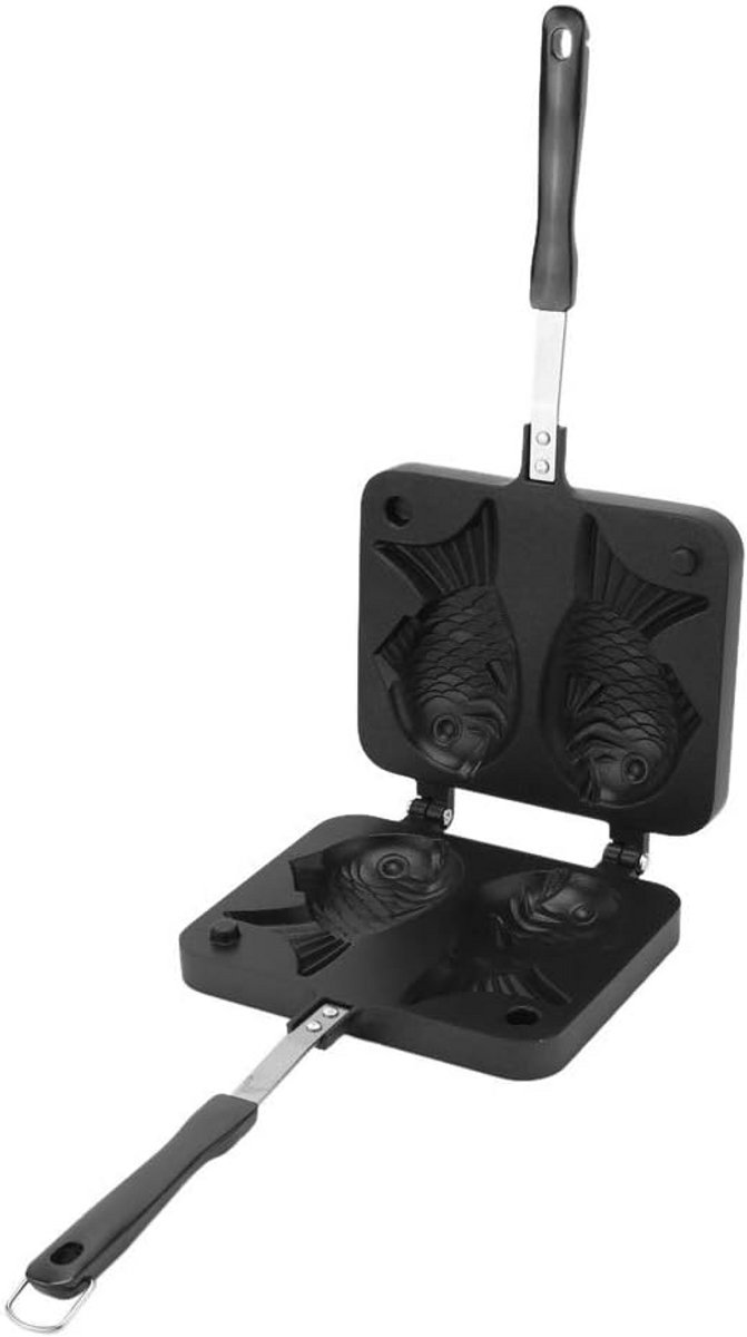 Wafelijzer voor Taiyaki Wafels in Visvorm - 2 Antikleefmallen - Compact en Handig voor Thuis — cadeau in Kookcadeaus - foto 7