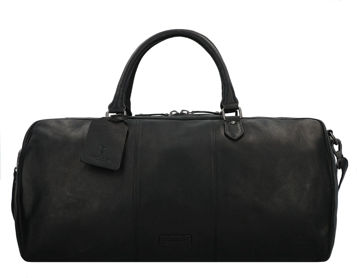 Jack Kinsky Porto Weekender reistas Leer 55 cm - schwarz