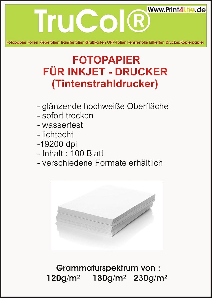 5000 vel fotopapier 10x15 cm - glanzend 230 g/m² voor foto's, wenskaarten en fotocards