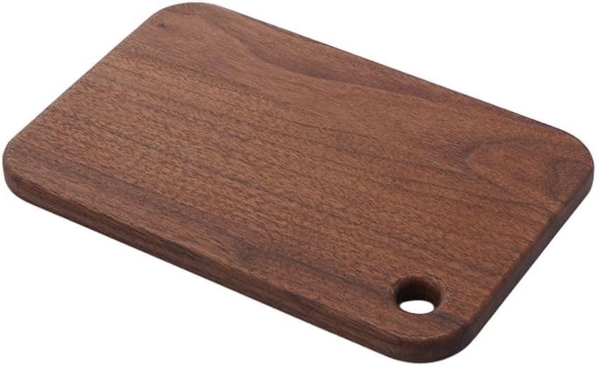Compact Houten Snijplank van Walnoot voor Lunchbox - Ideaal voor Onderweg
