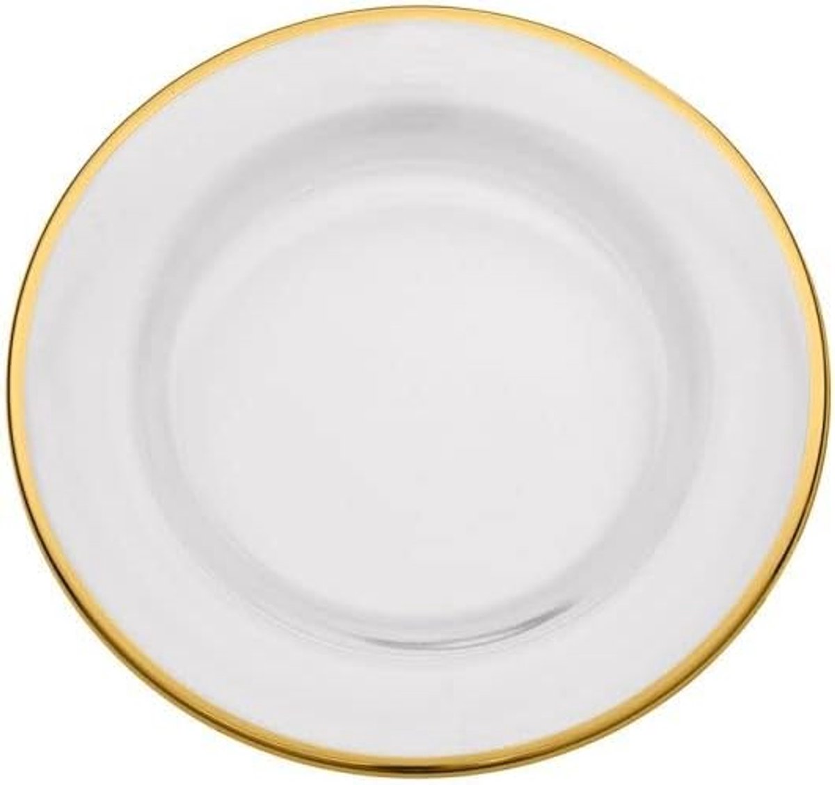 Broodschaal van Glas met Goudkleurige Draad 15 cm - Transparant