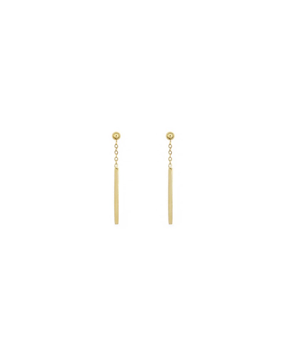 Mint15 Oorstekers klein balkje/staafje - Chique oorhangers - Goudkleur RVS/Stainless Steel