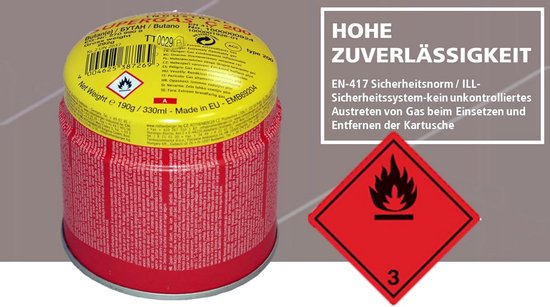 C200 Supergas-Kartusche voor Gasbranders en Gaslampen - 3 Stuks — afbeelding 2