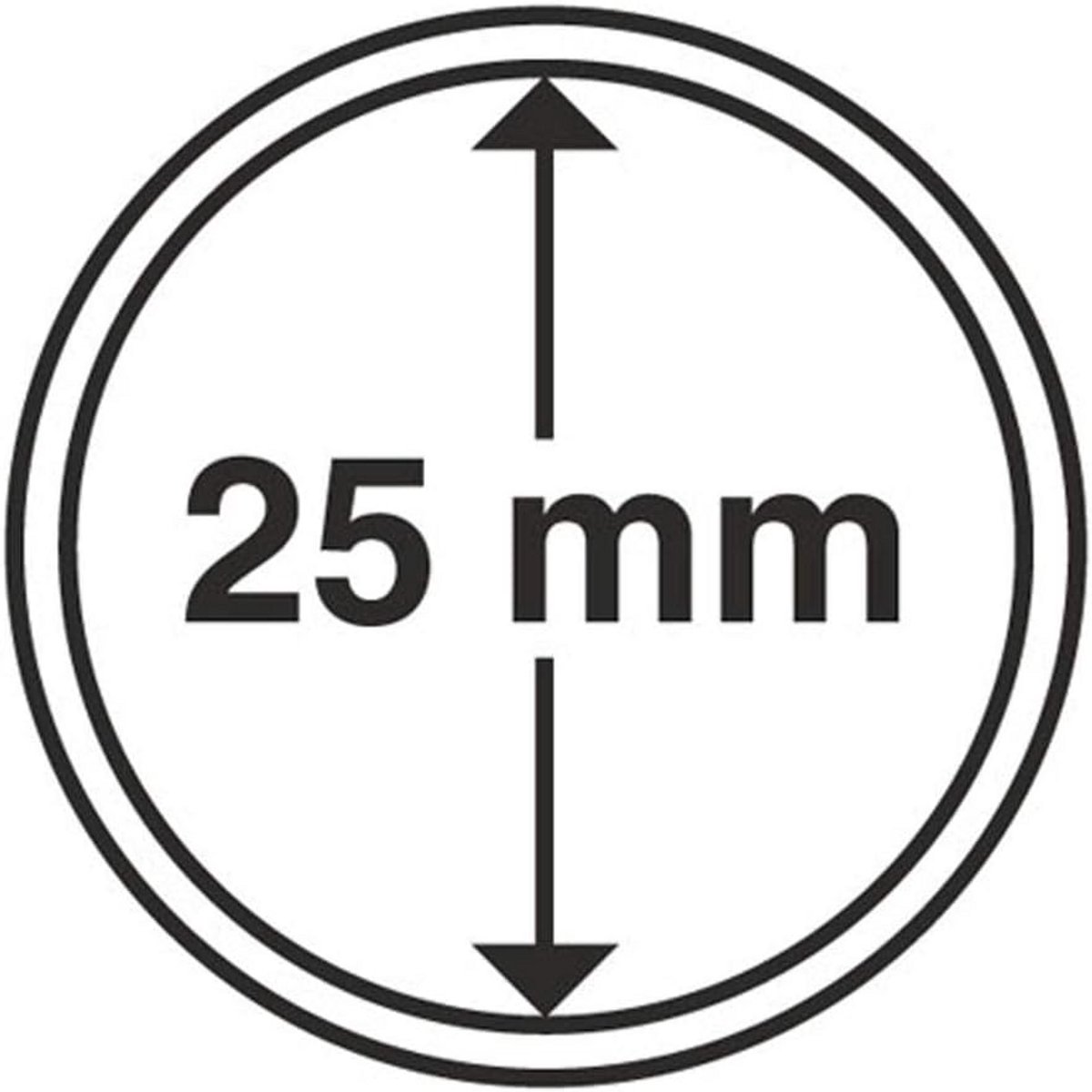 Coin Capsules 25mm Binnen Diameter - 10-Pack Closet voor Munten