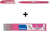 Pilot Roze FriXion Ball 0.5mm Uitwisbare Pen + 3 stuks Navul inkt set