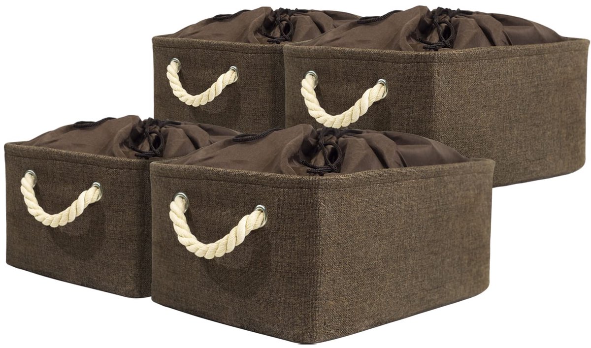 Kleiderschrank Organizer - Opbergdozen met Deksel - Set van 4