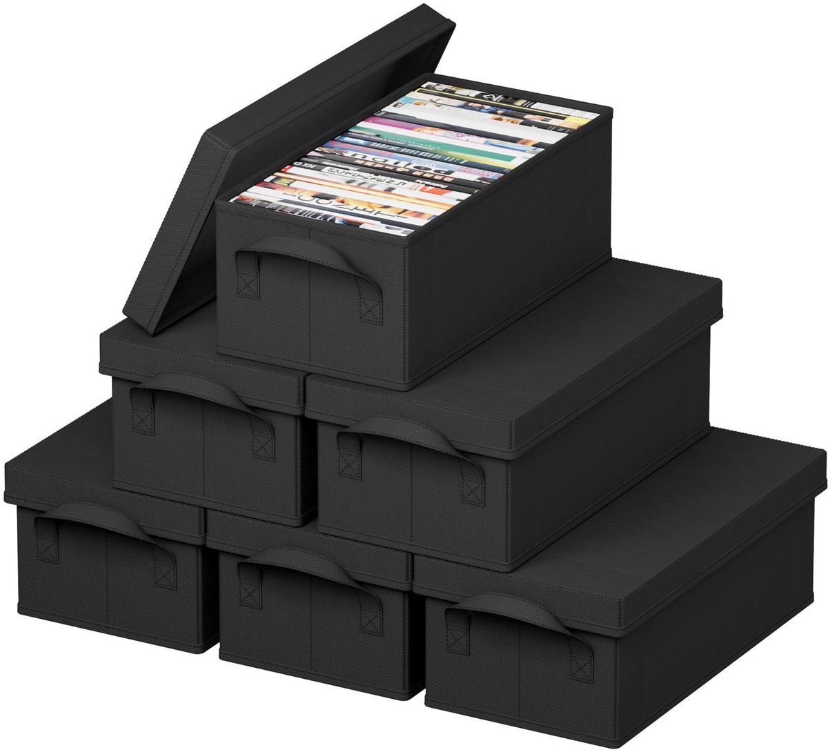 DVD Opbergdoos - Stapelbare en Opvouwbare Behuizing - Tot 25 DVD's