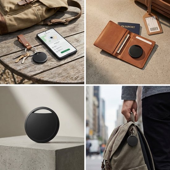 RUIZHI Android Smart Tracker – Compatibel Met Google Find My, Draadloos Opladen, IP68 Waterdicht, 1,8 Mm Dun Voor Portemonnee 4 miniatura