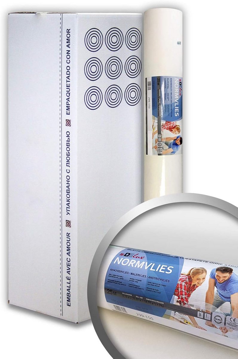 Renovatievlies overschilderbaar 150 g - Vliesbehang voor wanden en plafonds
