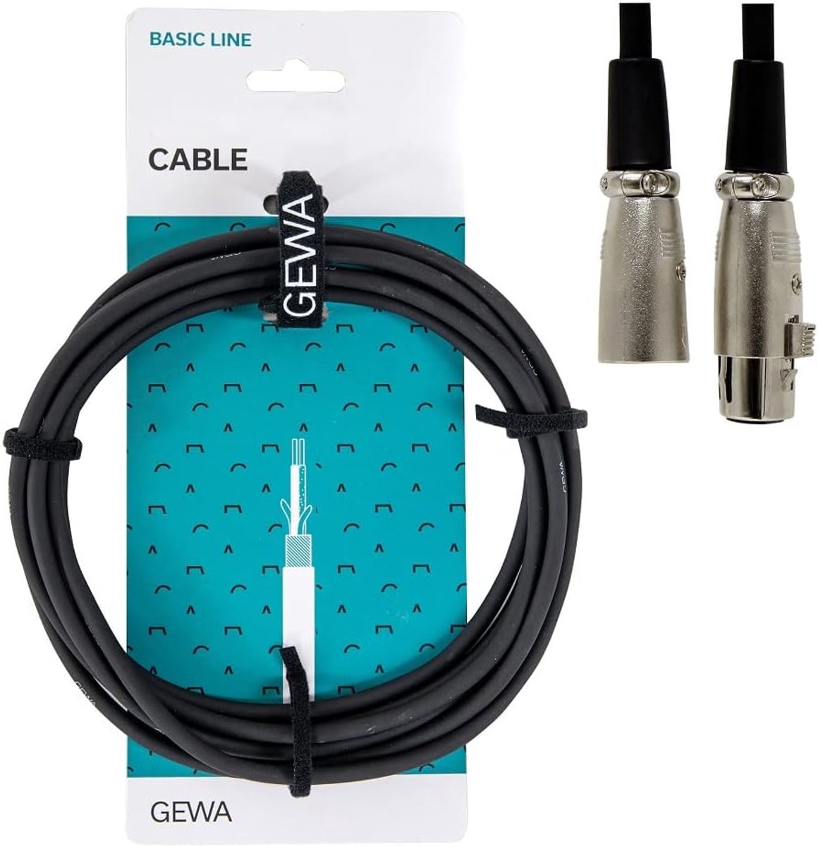 Microfoonkabel 3m, XLR(f) - XLR(m) - Perfect voor Geluidsopnames