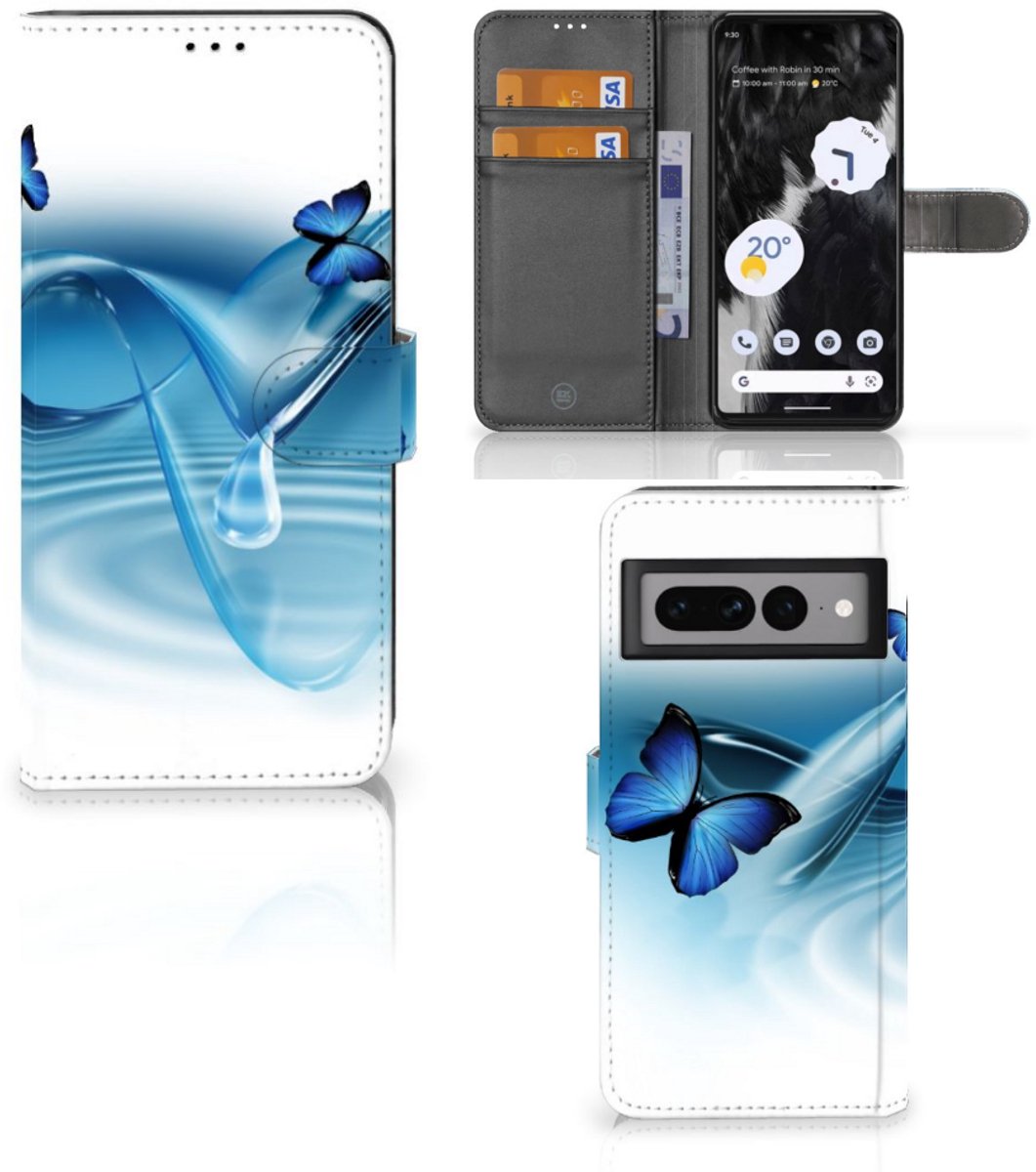 Google Pixel 7 Pro Telefoonhoesje met Pasjes Vlinders