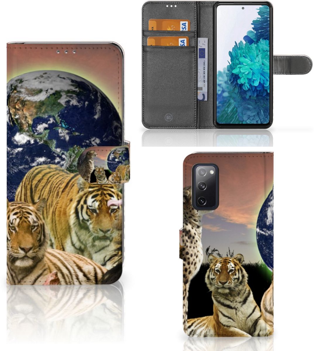 Samsung Galaxy S20 FE Telefoonhoesje met Pasjes Roofdieren