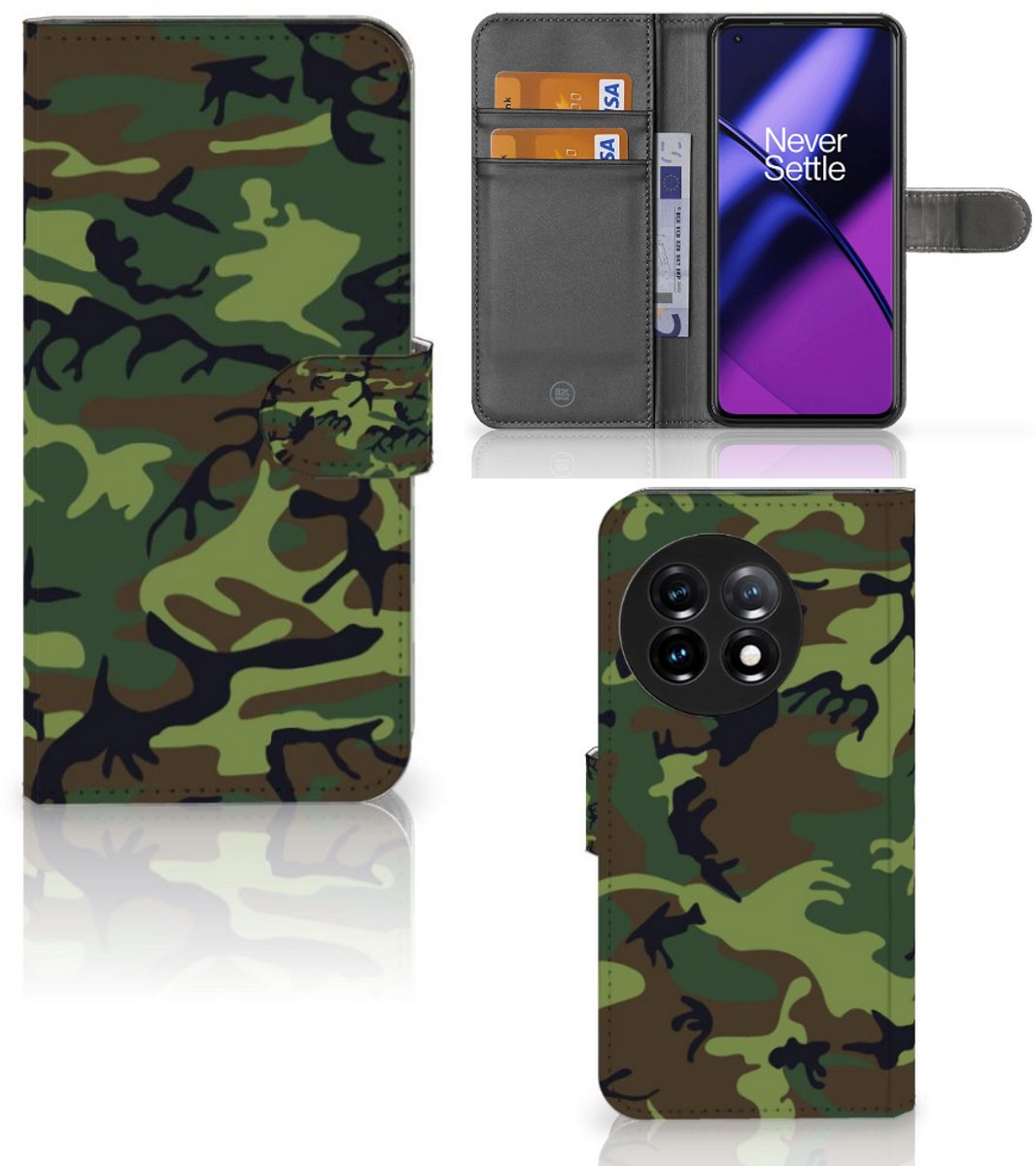 OnePlus 11 Telefoon Hoesje Army Dark