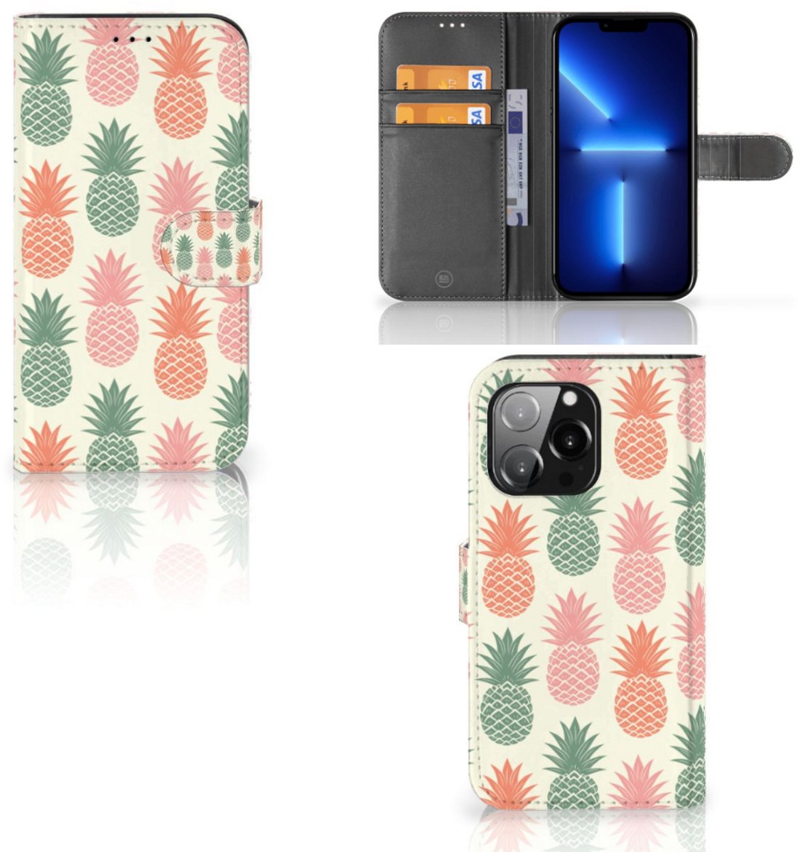 iPhone 13 Pro Book Cover Ananas