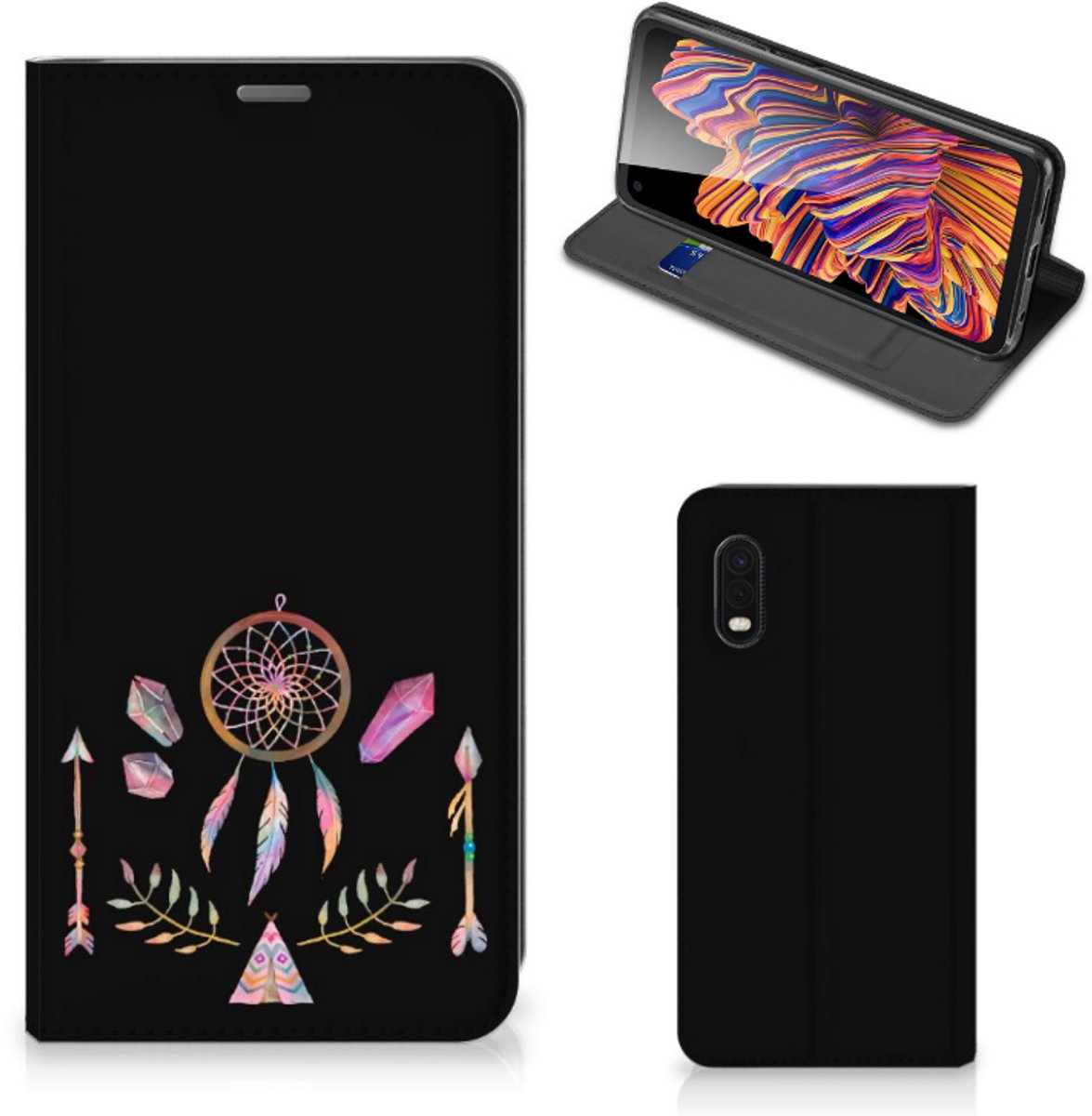 Samsung Xcover Pro Magnet Case Boho Dreamcatcher