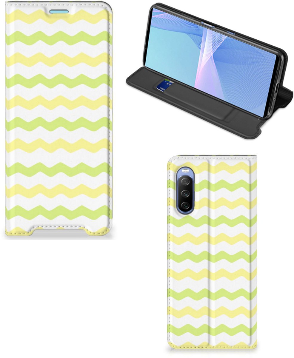 Sony Xperia 10 III Hoesje met Magneet Waves Yellow