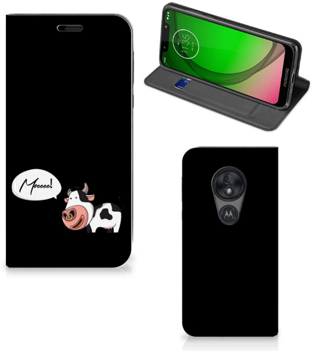 Motorola Moto G7 Play Magnet Case Cow