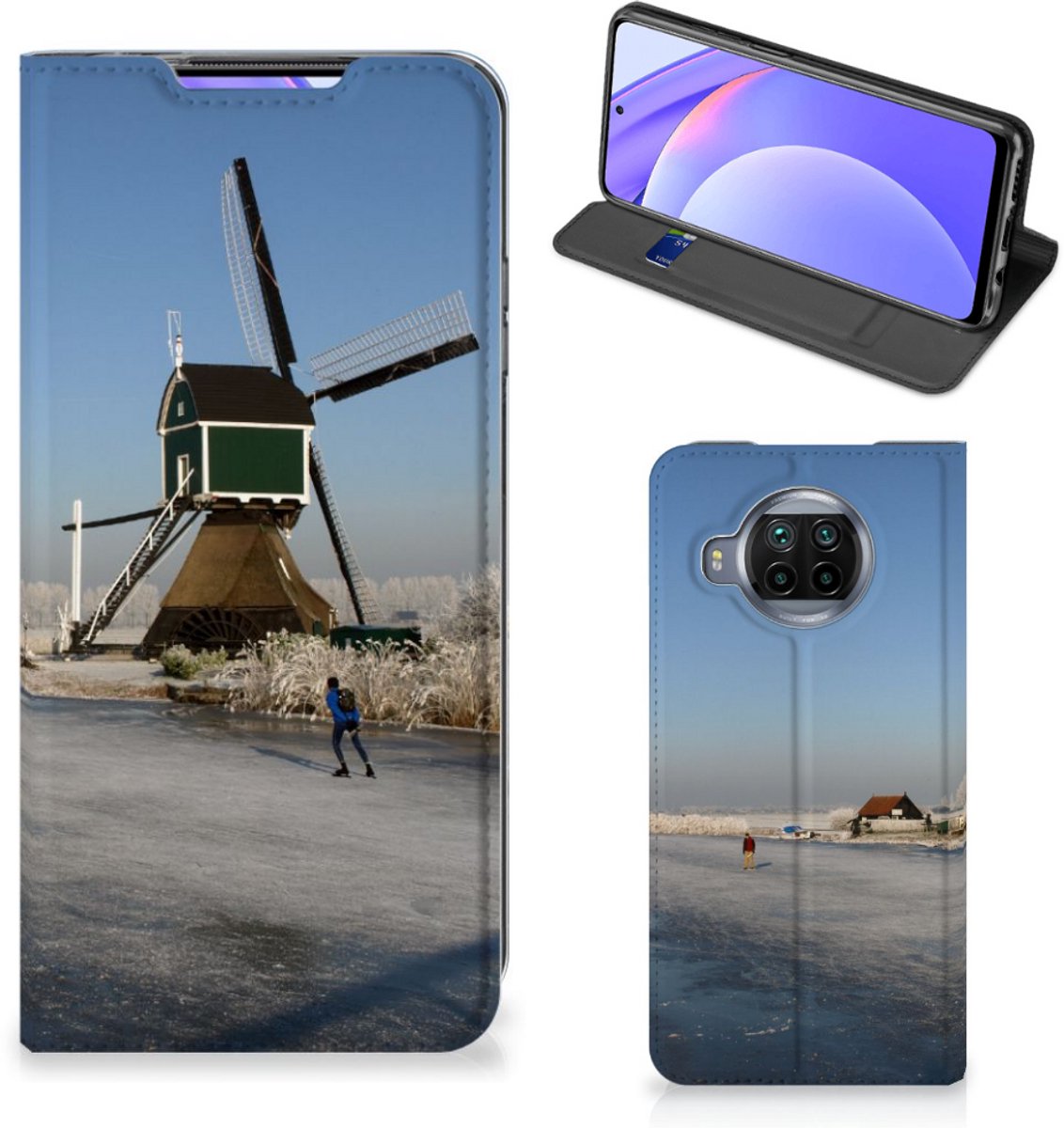 Xiaomi Mi 10T Lite Book Cover Schaatsers