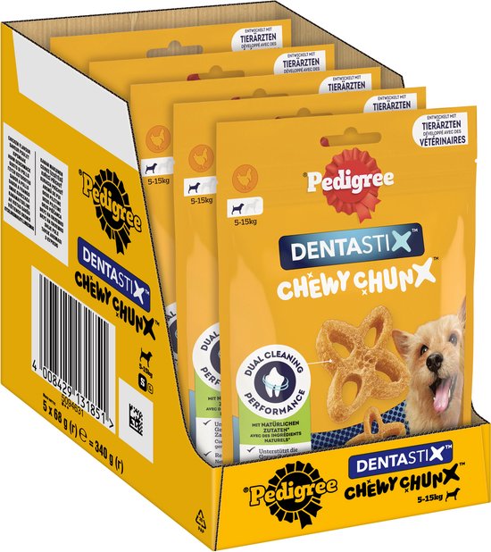 Pedigree Dentastix Chewy Chunx Hondensnacks Mini - Kip - 5 x 68 gram
