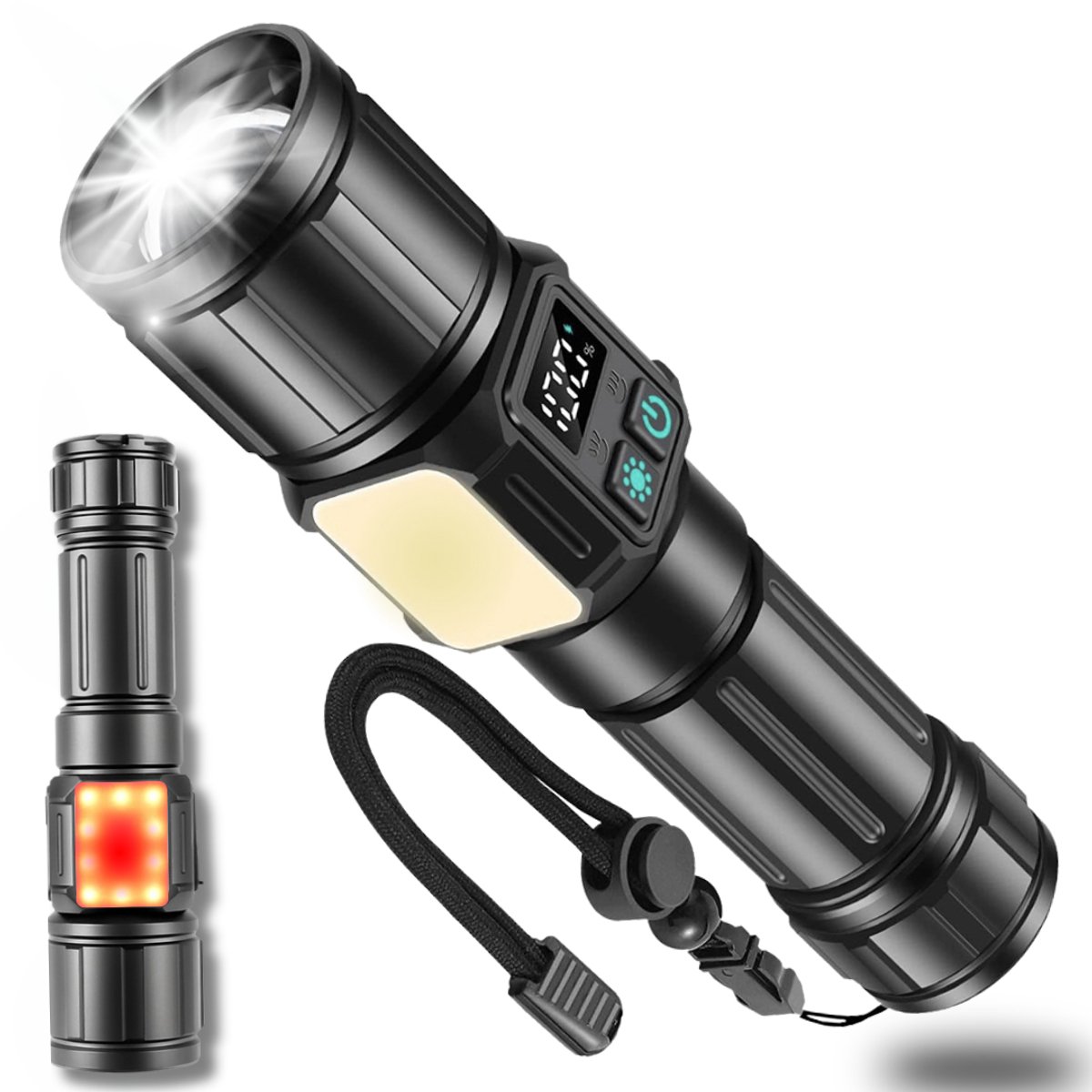 Zaklamp LED Oplaadbaar - Zaklamp op Batterijen - Militaire Zaklamp - 5000 Lumen - Zaklamp Noodpakket - Powerbank - Kampeerlamp - Good Experience