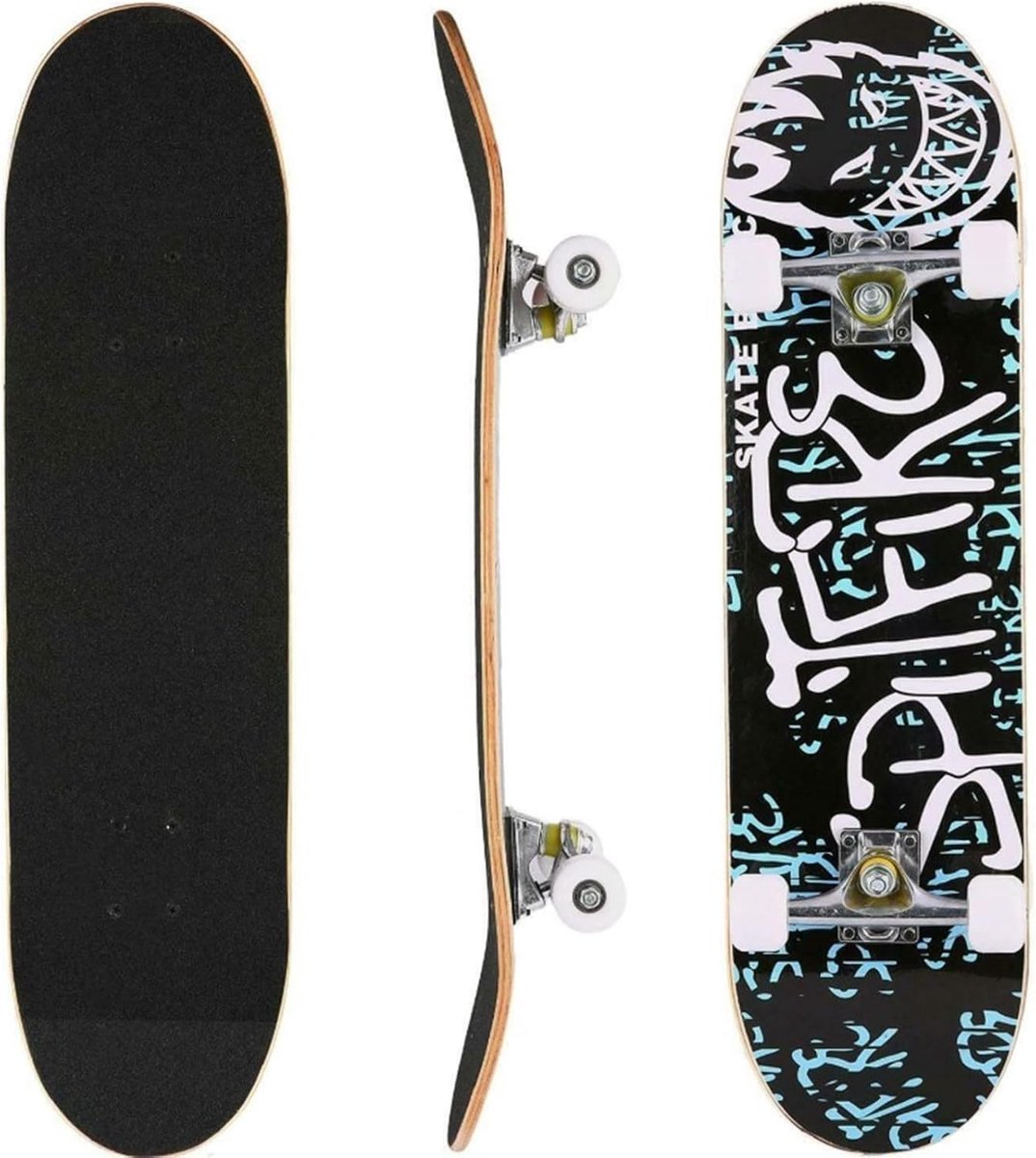 Compleet Skateboard voor Beginners met ABEC-7 Lagers Ideaal Cadeau voor Kinderen en Tieners Wit