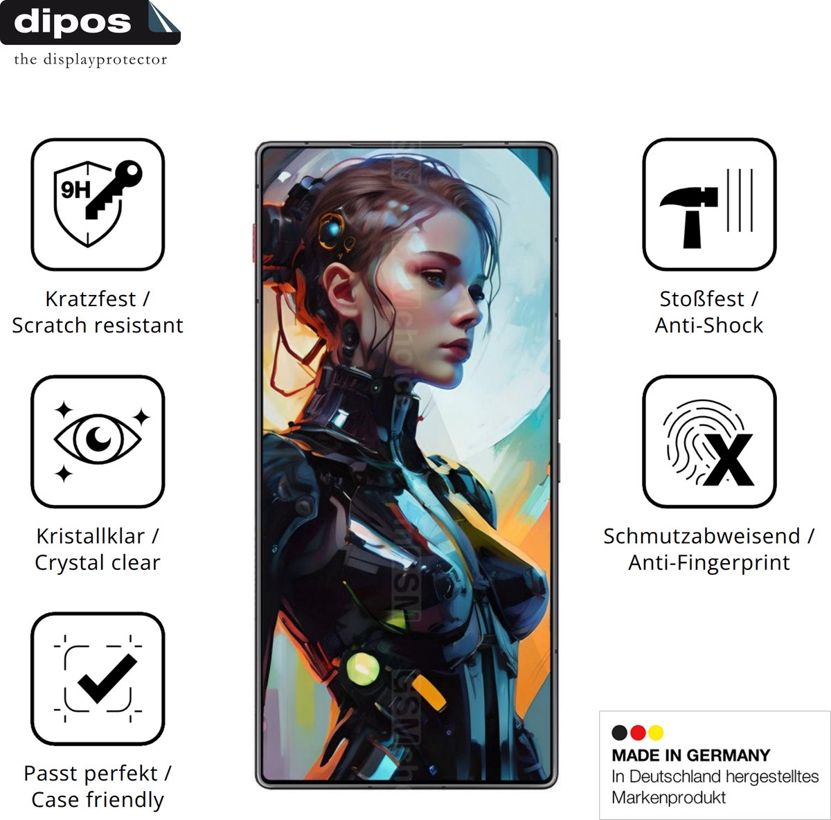 dipos – 2x Pantserfolie geschikt voor Nubia Red Magic 11 Air | 9H Screenprotector